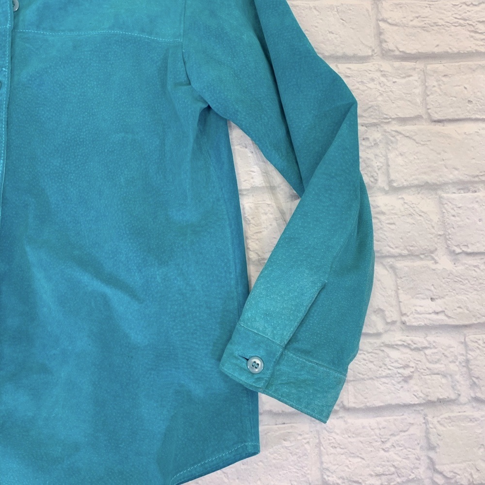 Pendleton Leather Suede Jacket Light Button Up Si… - image 3